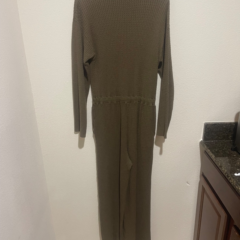 WeWoreWhat Relaxed Sweater Knit Green Jumpsuit Size S - Picture 13 of 16